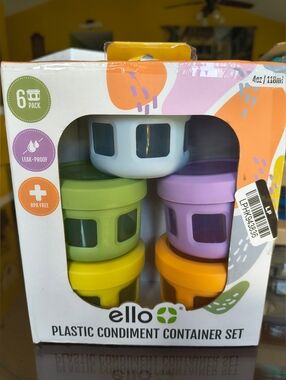 ello Plastic Condiment Containers